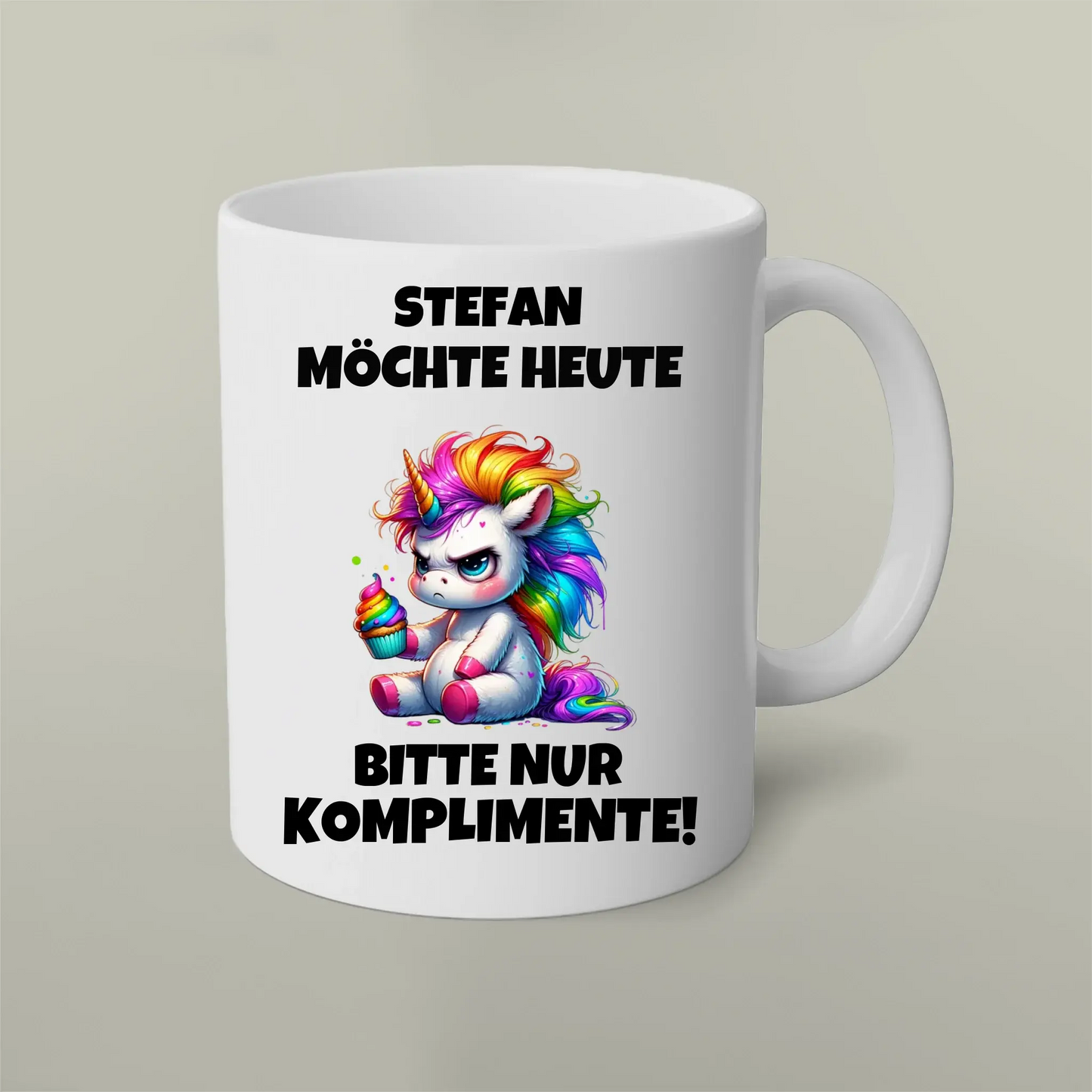 Personalisierbare Tasse Heute nur Komplimente Artifey