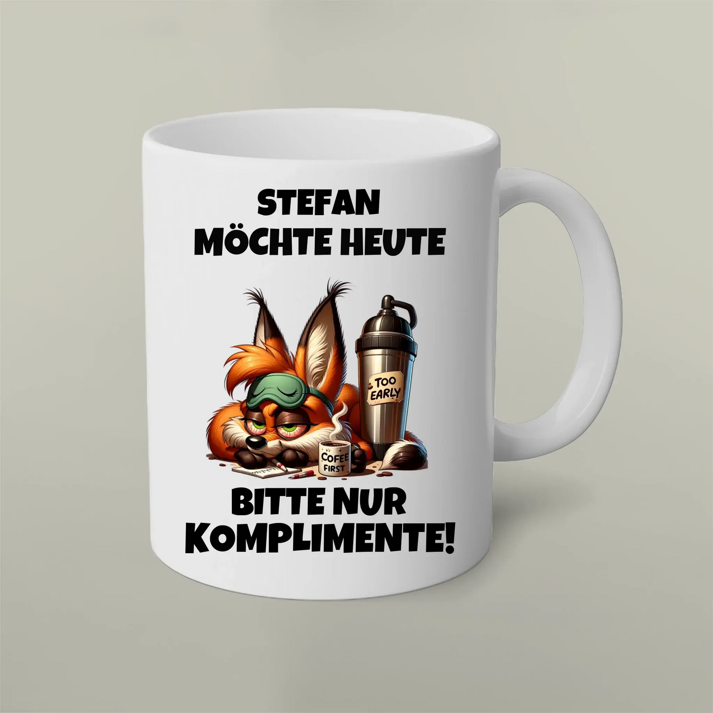 Personalisierbare Tasse Heute nur Komplimente 2 Artifey