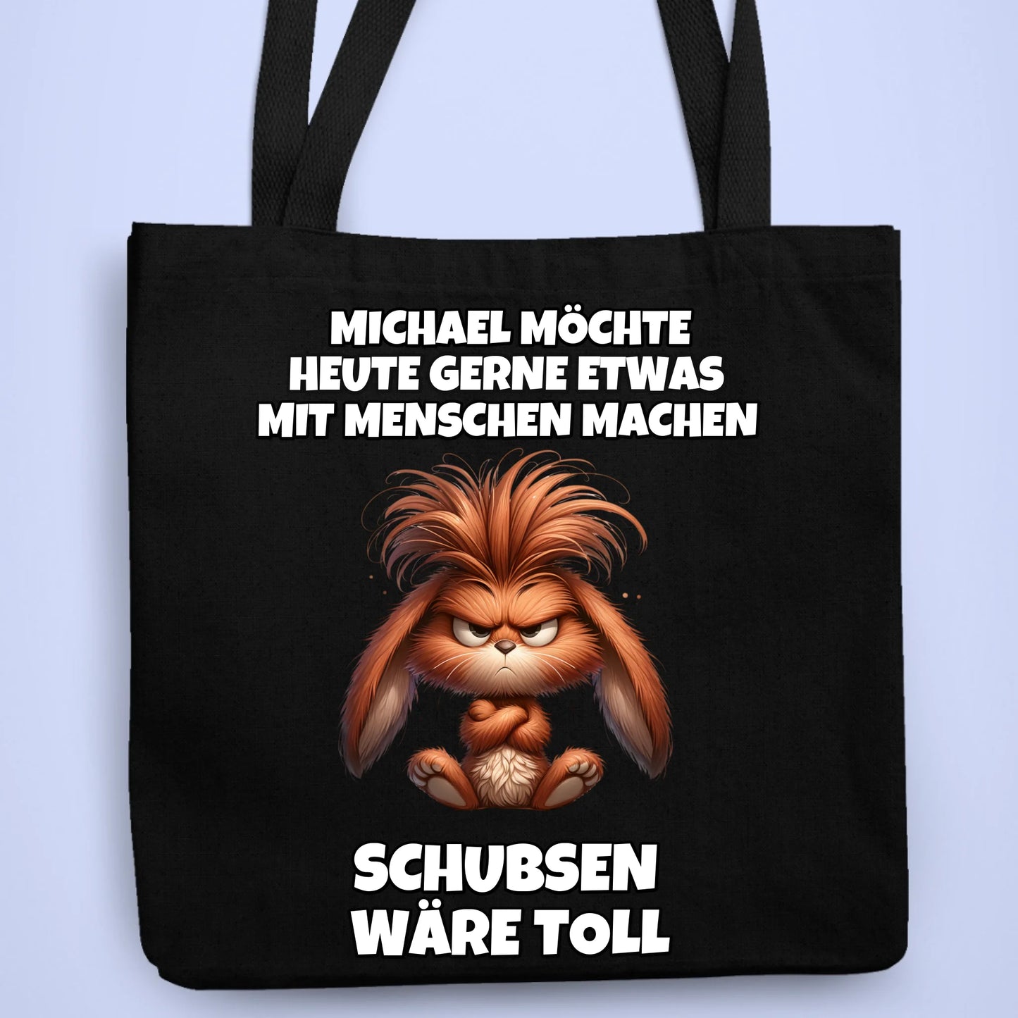 Personalisierbare Tasche Gerne Schubsen