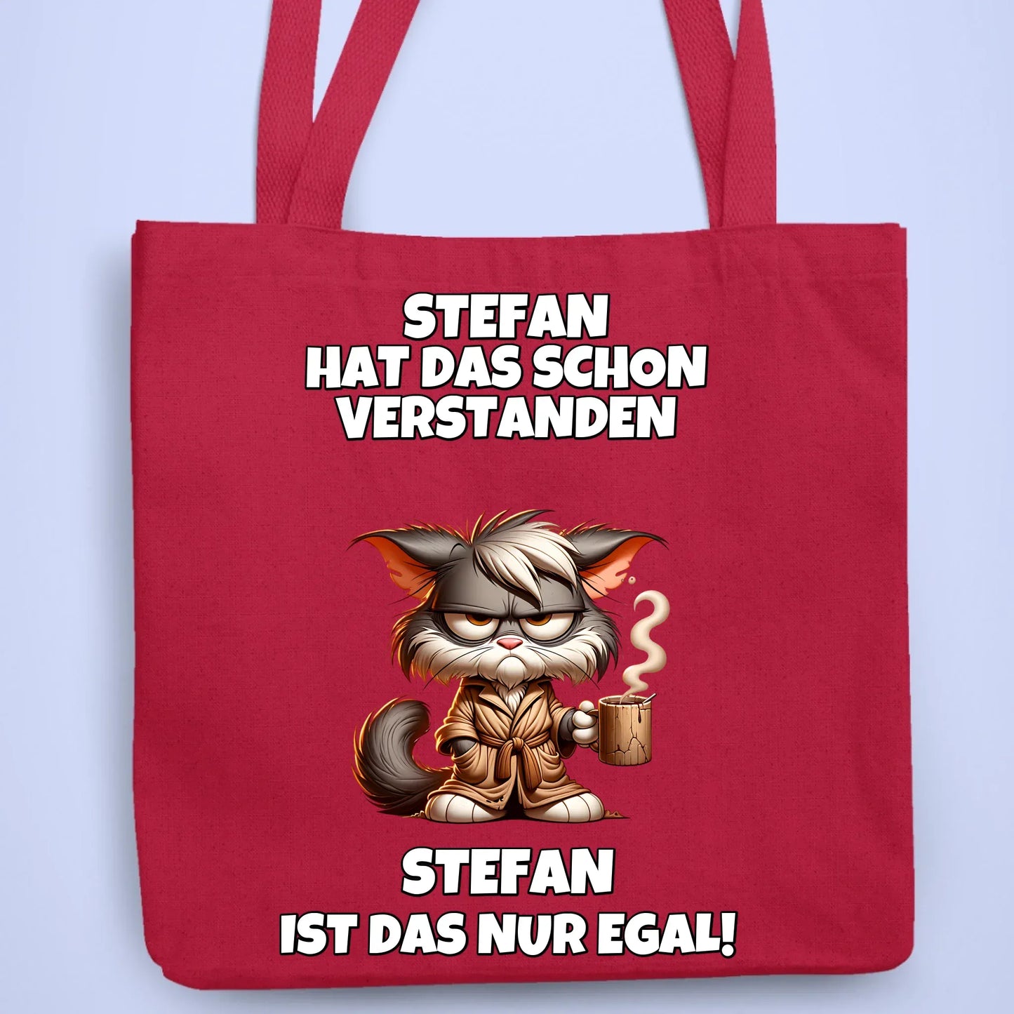 Personalisierbare Tasche Schon verstanden Kaffee