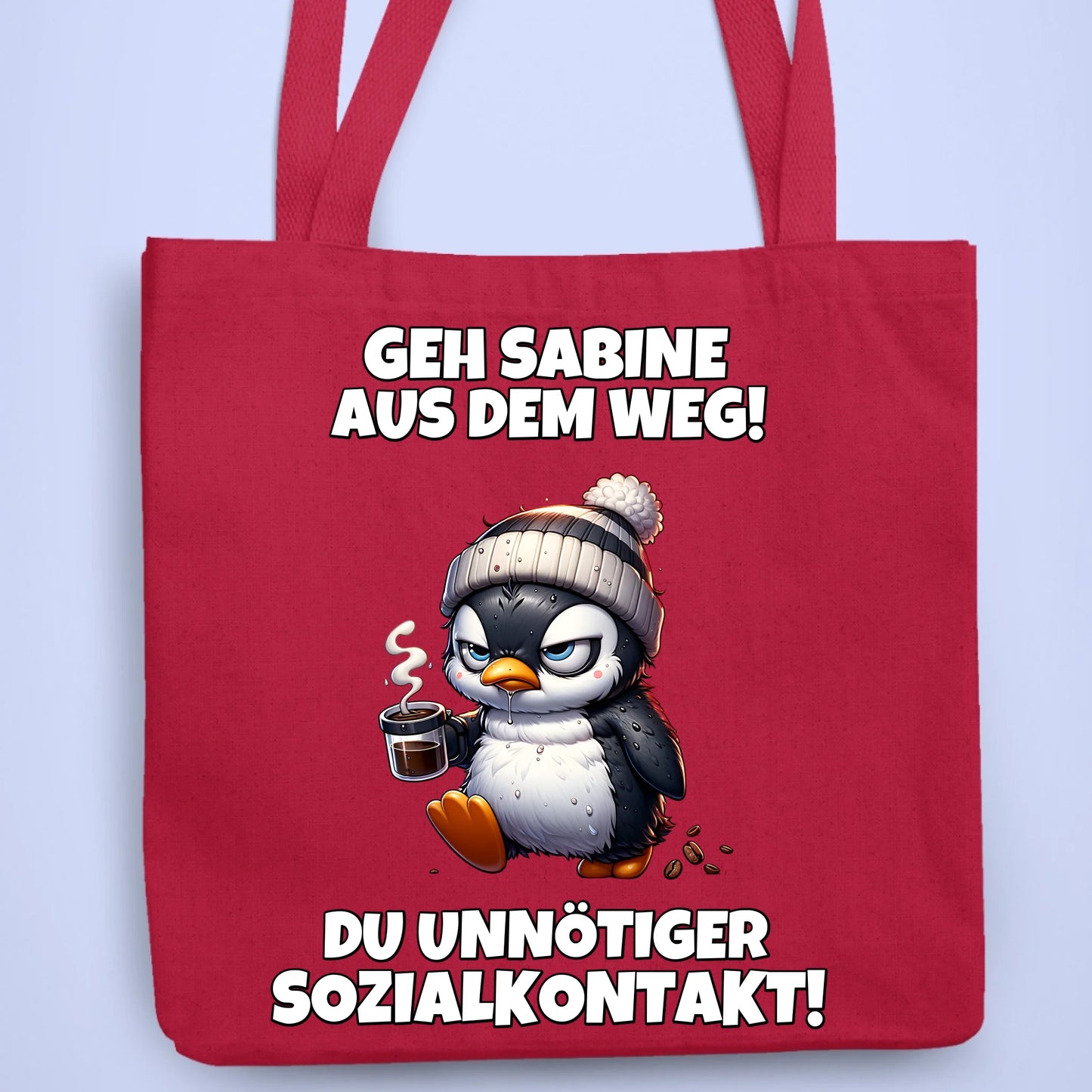 Personalisierbare Tasche Sozialkontakt Kaffee