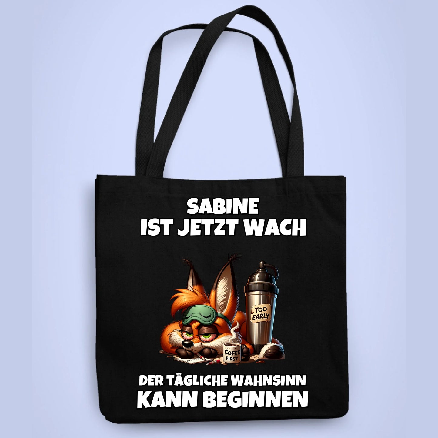 Personalisierbare Tasche Ist Jetzt Wach Kaffee