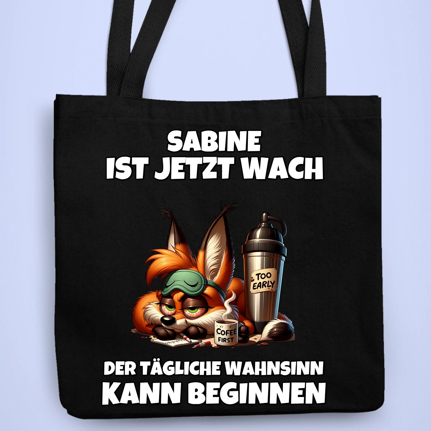 Personalisierbare Tasche Ist Jetzt Wach Kaffee