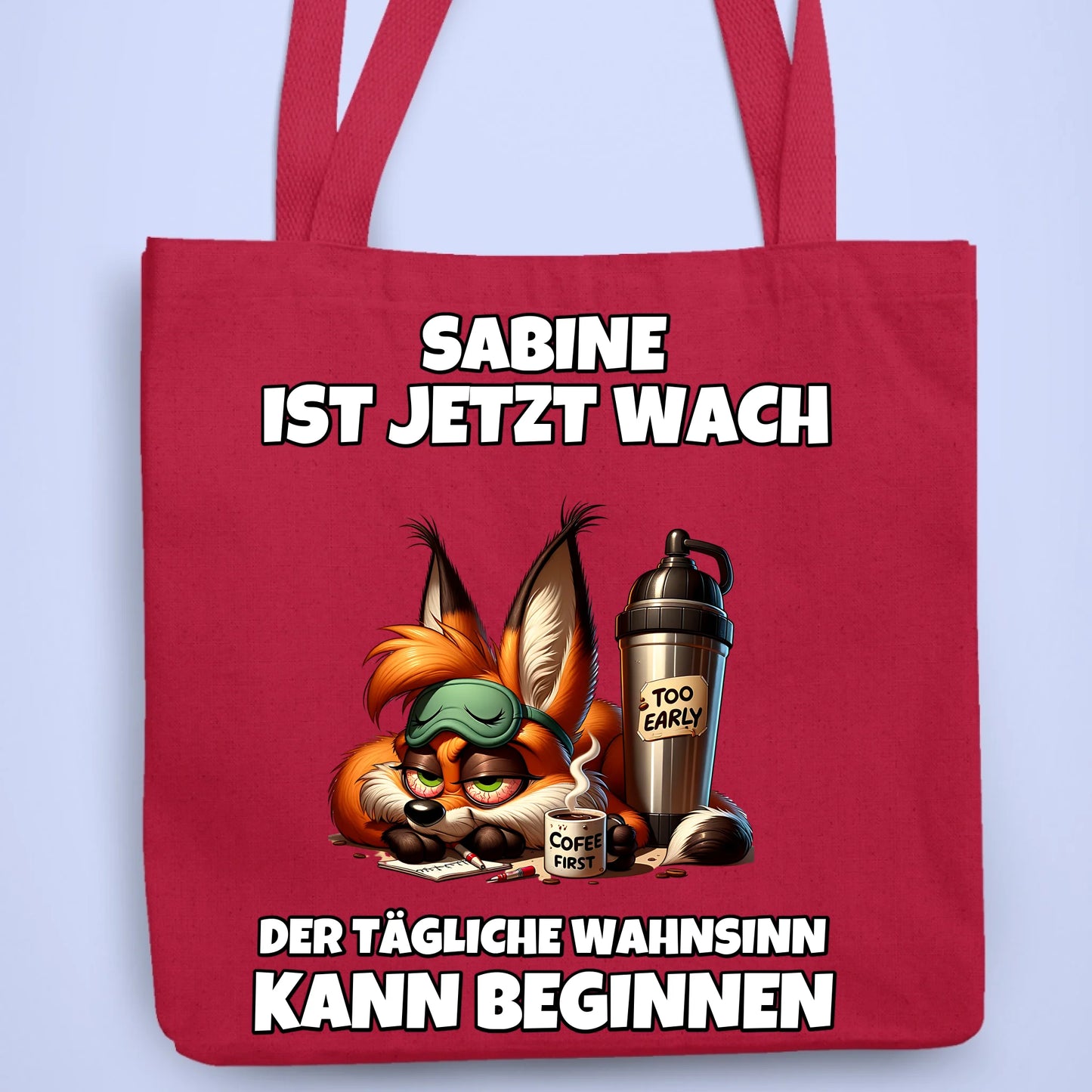 Personalisierbare Tasche Ist Jetzt Wach Kaffee