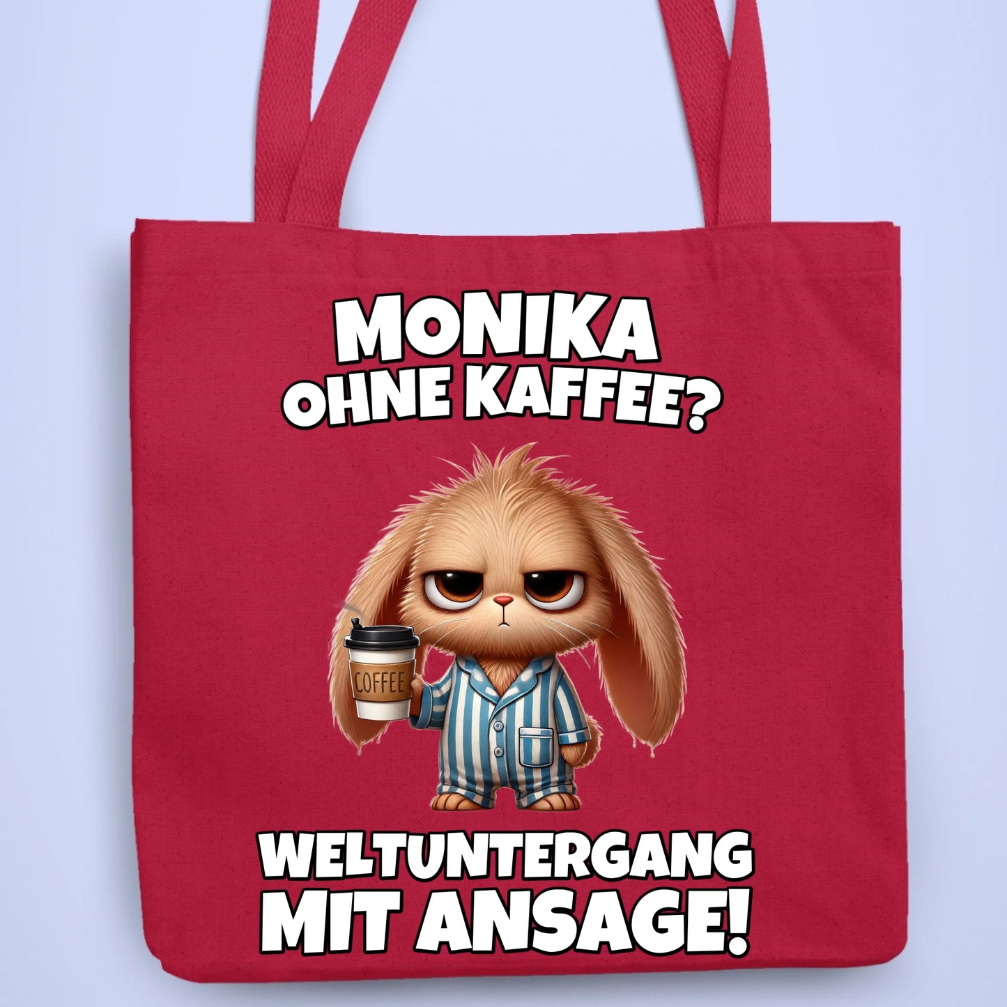 Personalisierbare Tasche Weltuntergang Kaffee