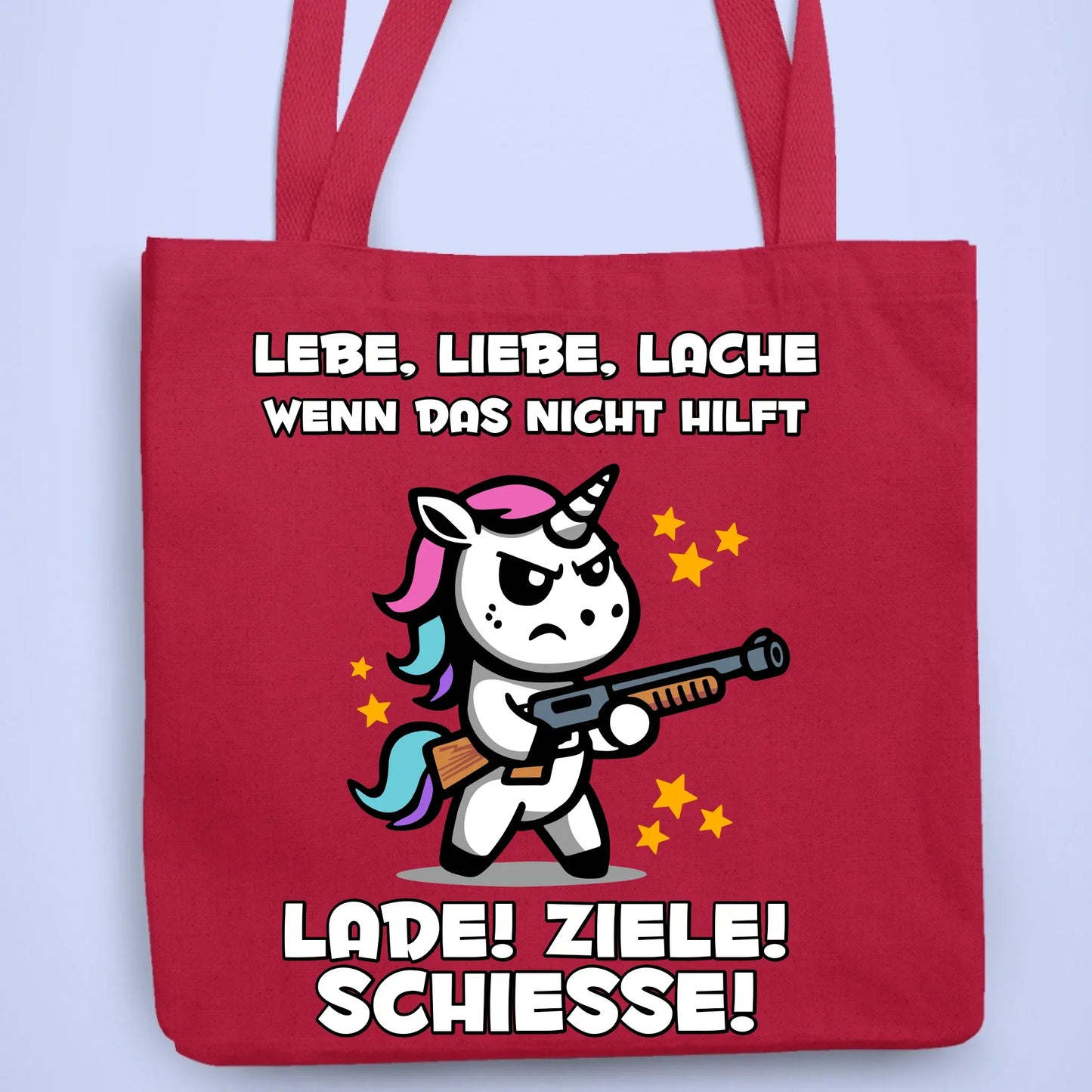Tasche Lebe,Liebe,Lache