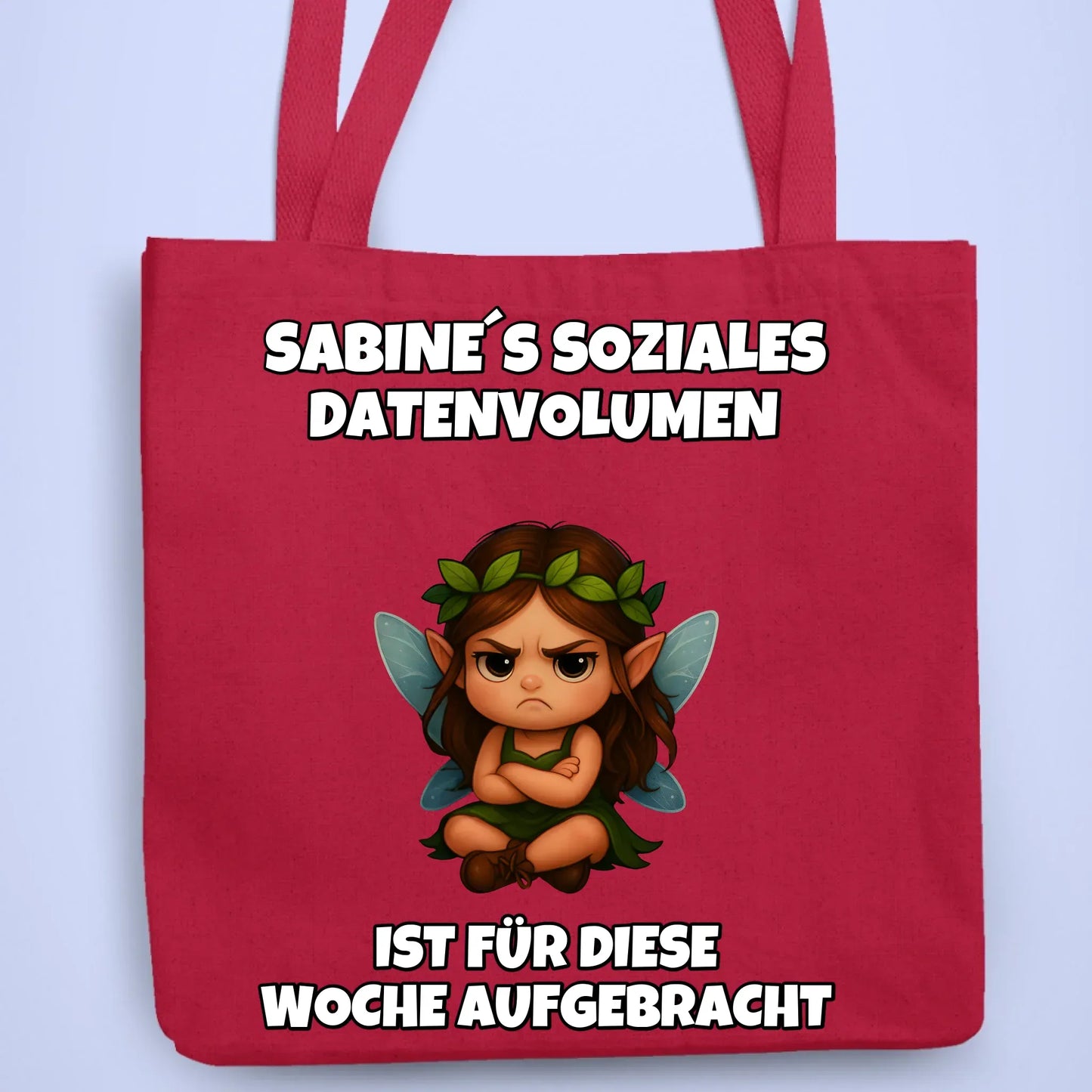 Personalisierbare Tasche Soziales Datenvolumen