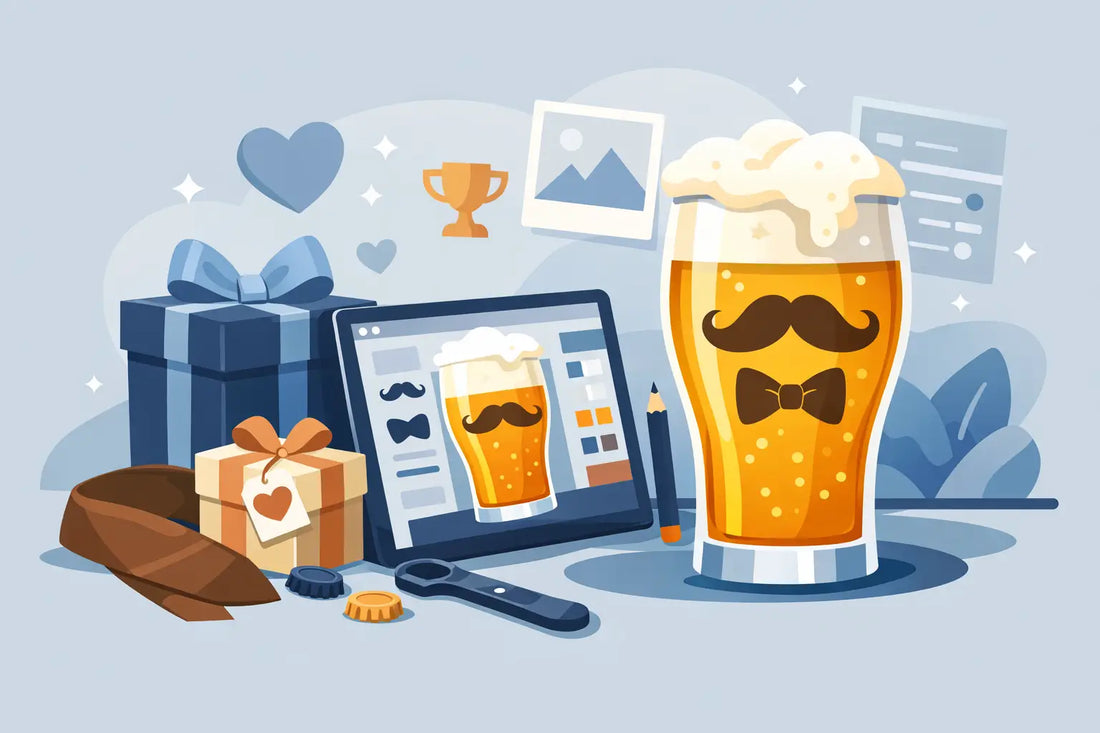 Vatertagsgeschenk mit Bierglas gestalten