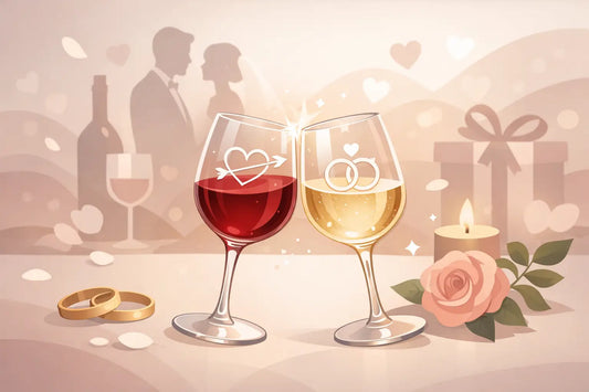 Personalisierte Weingläser zur Hochzeit
