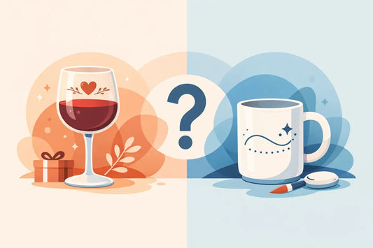 Weinglas oder Tasse personalisieren?
