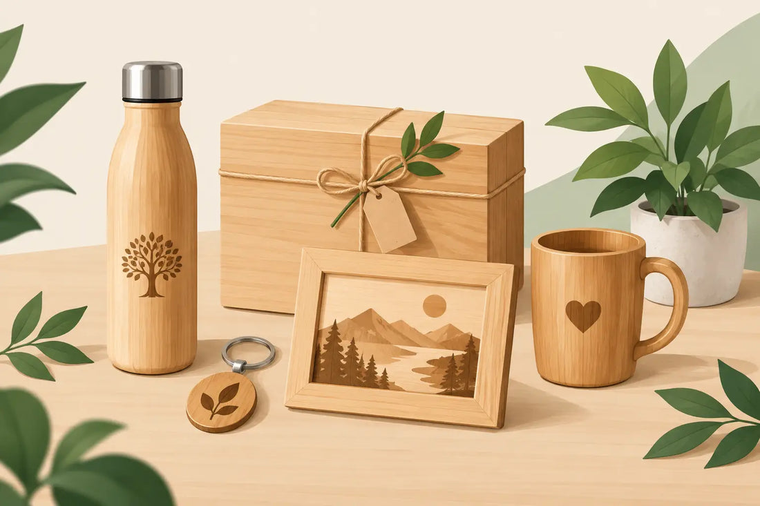 Nachhaltige personalisierte Holzgeschenke