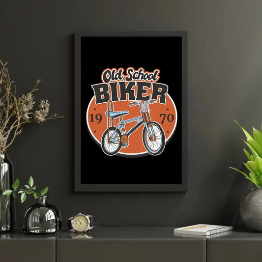 Personalisierbares Old School Biker Poster