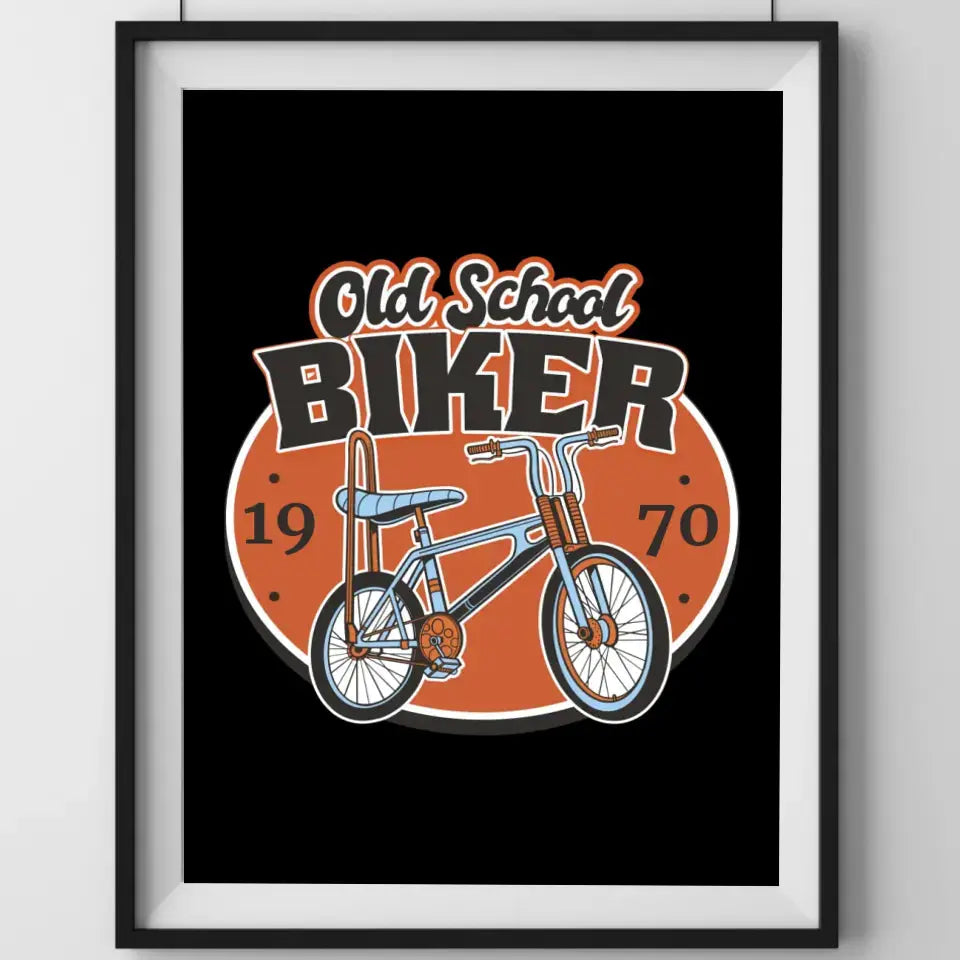 Personalisierbares Old School Biker Poster