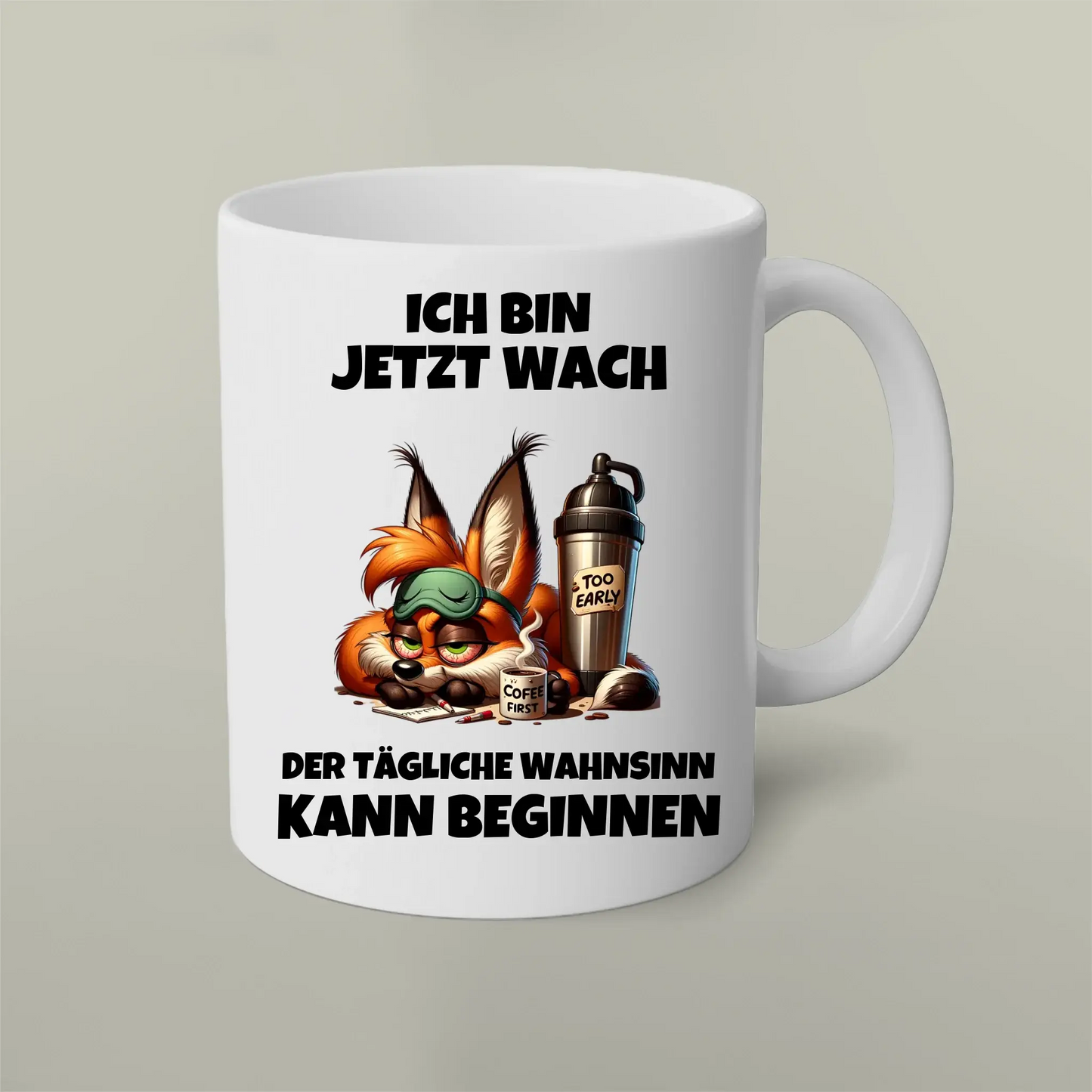 Tasse Ich Bin Jetzt Wach 2 Artifey