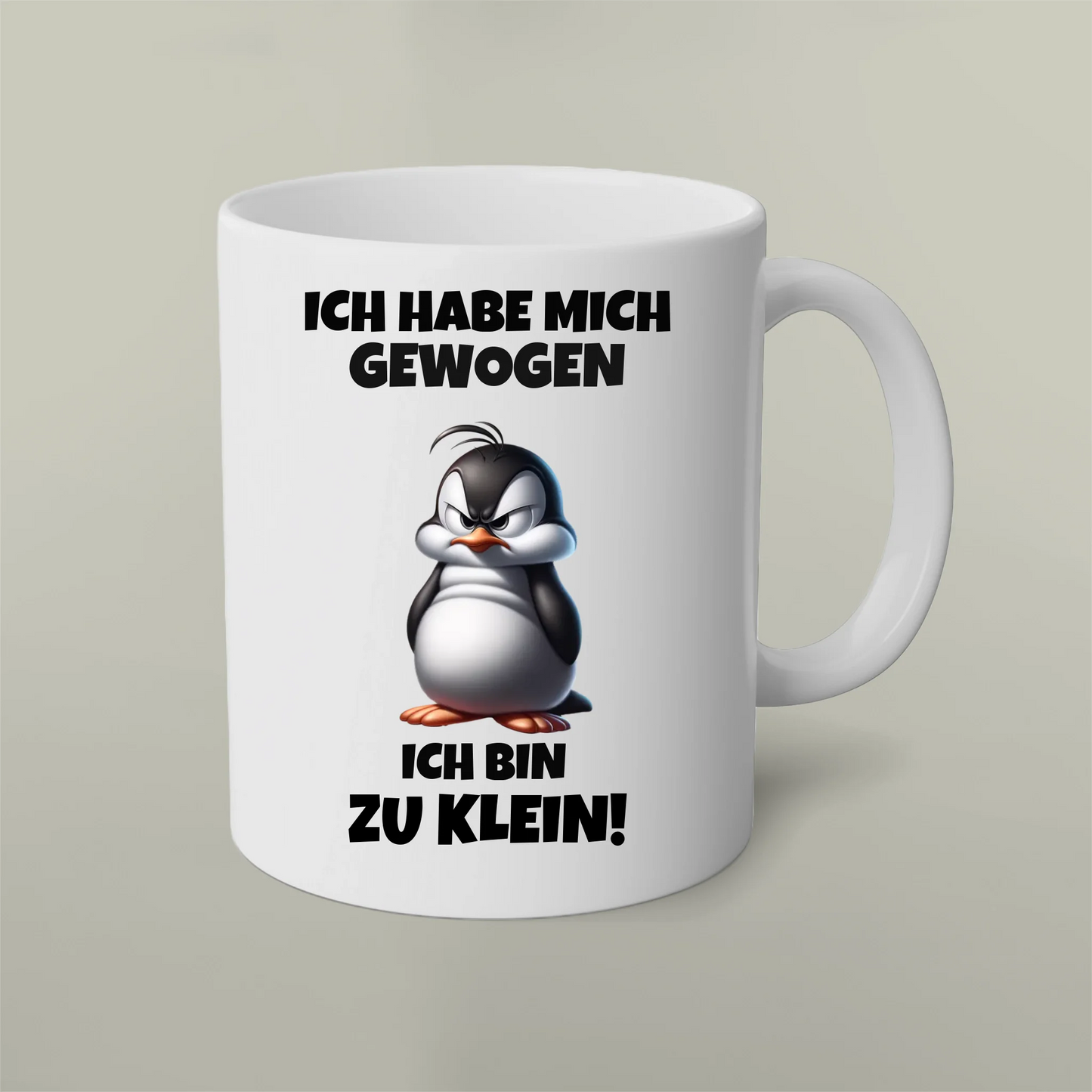 Tasse Gewogen bin zu klein