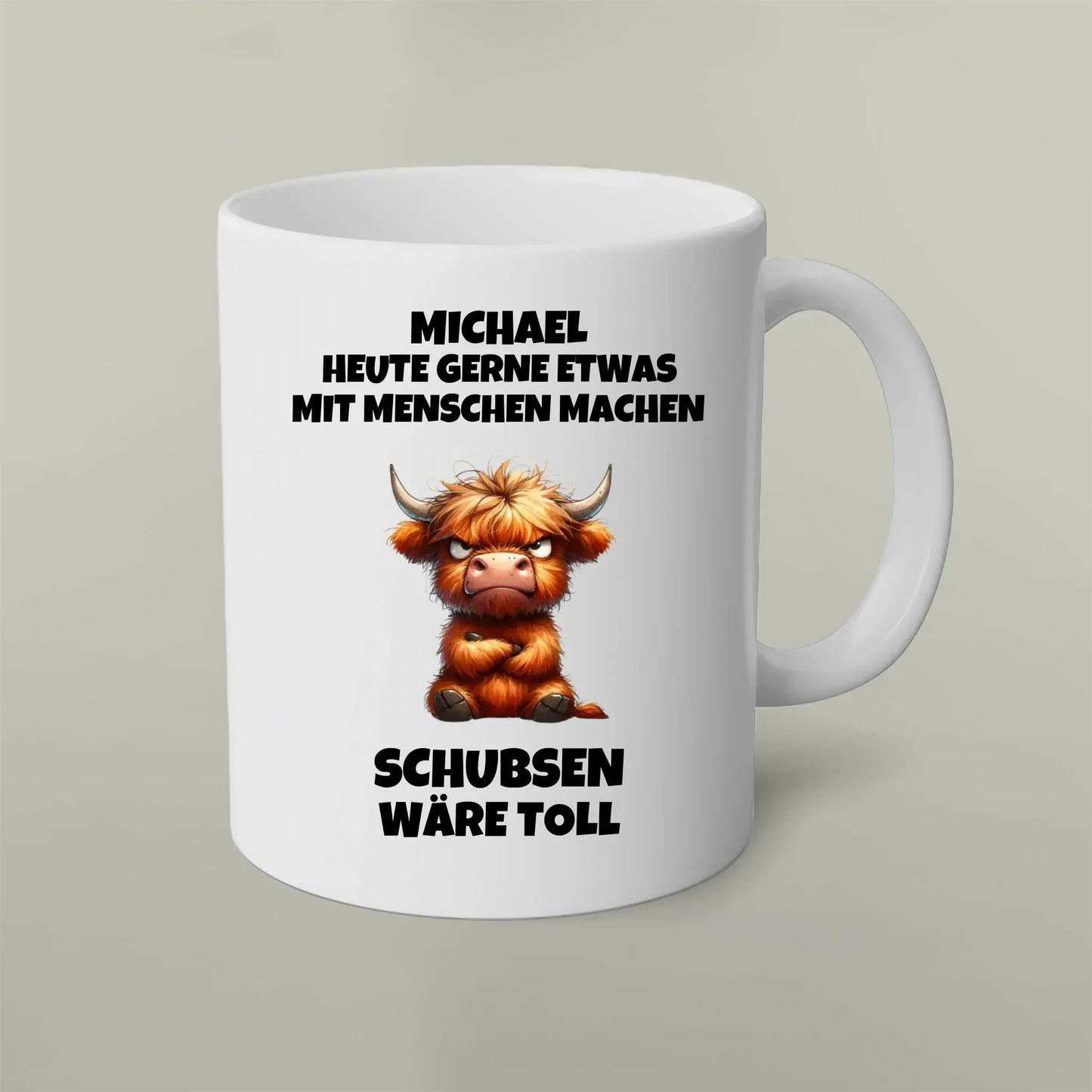 Personalisierbare Tasse Gerne Schubsen Artifey