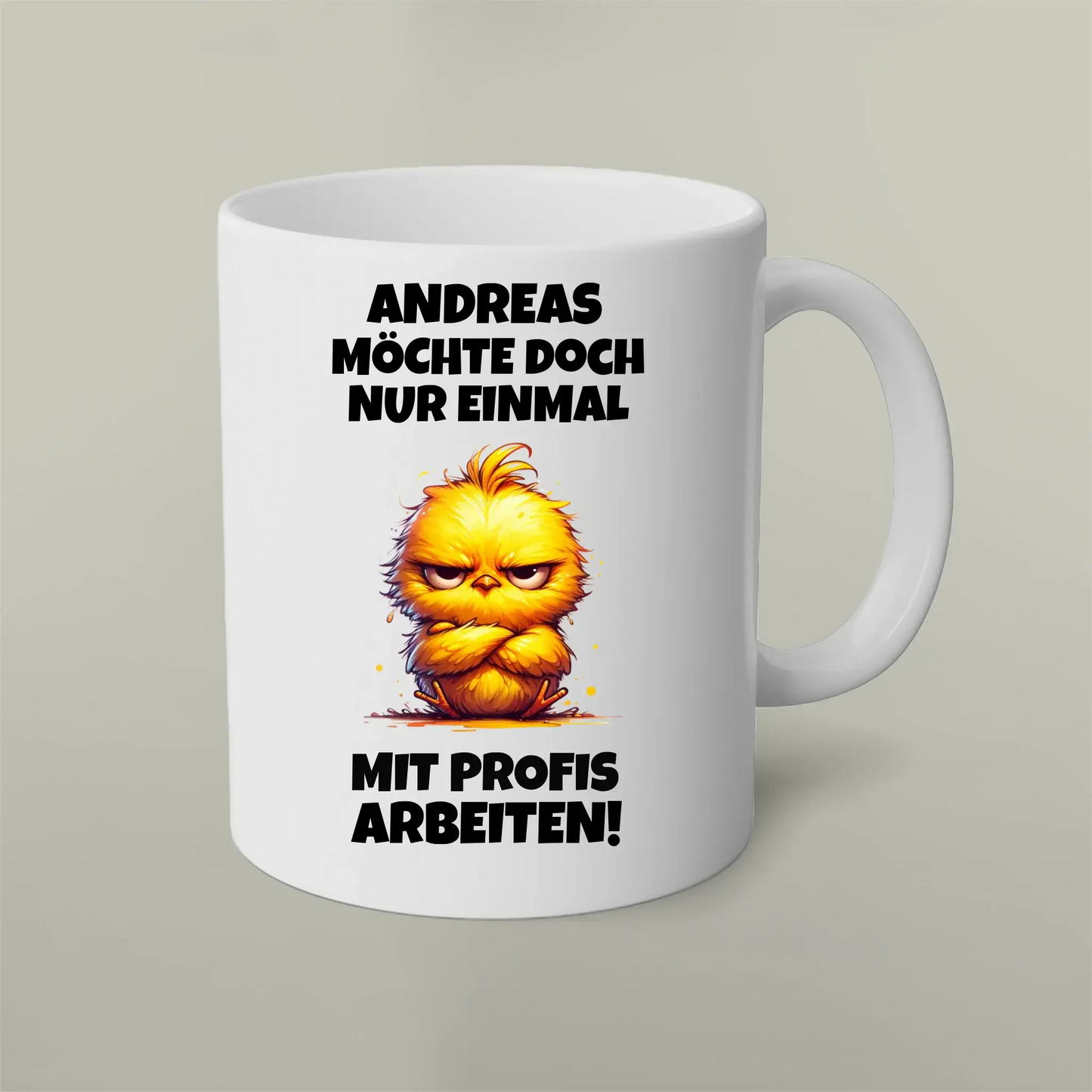 Personalisierbare Tasse Einmal mit Profis Artifey