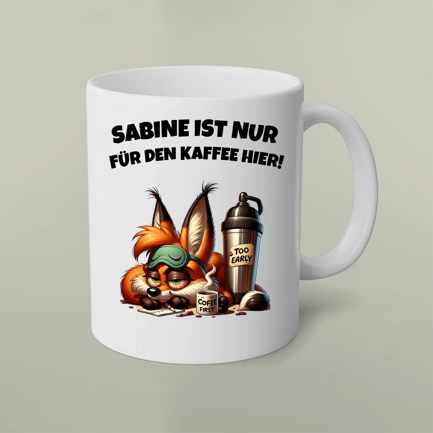 Personalisierbare Tasse Nur für Kaffee hier 2
