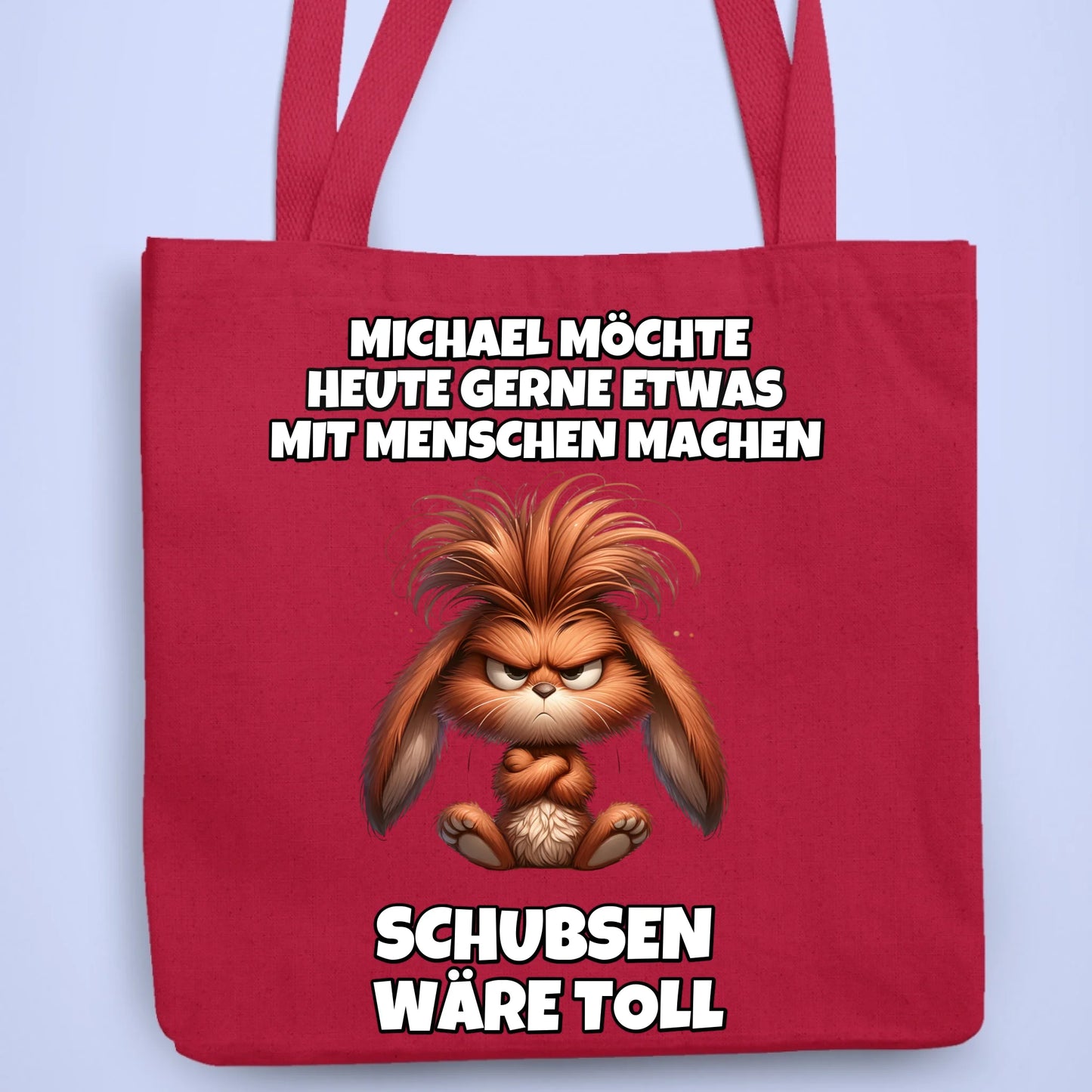 Personalisierbare Tasche Gerne Schubsen