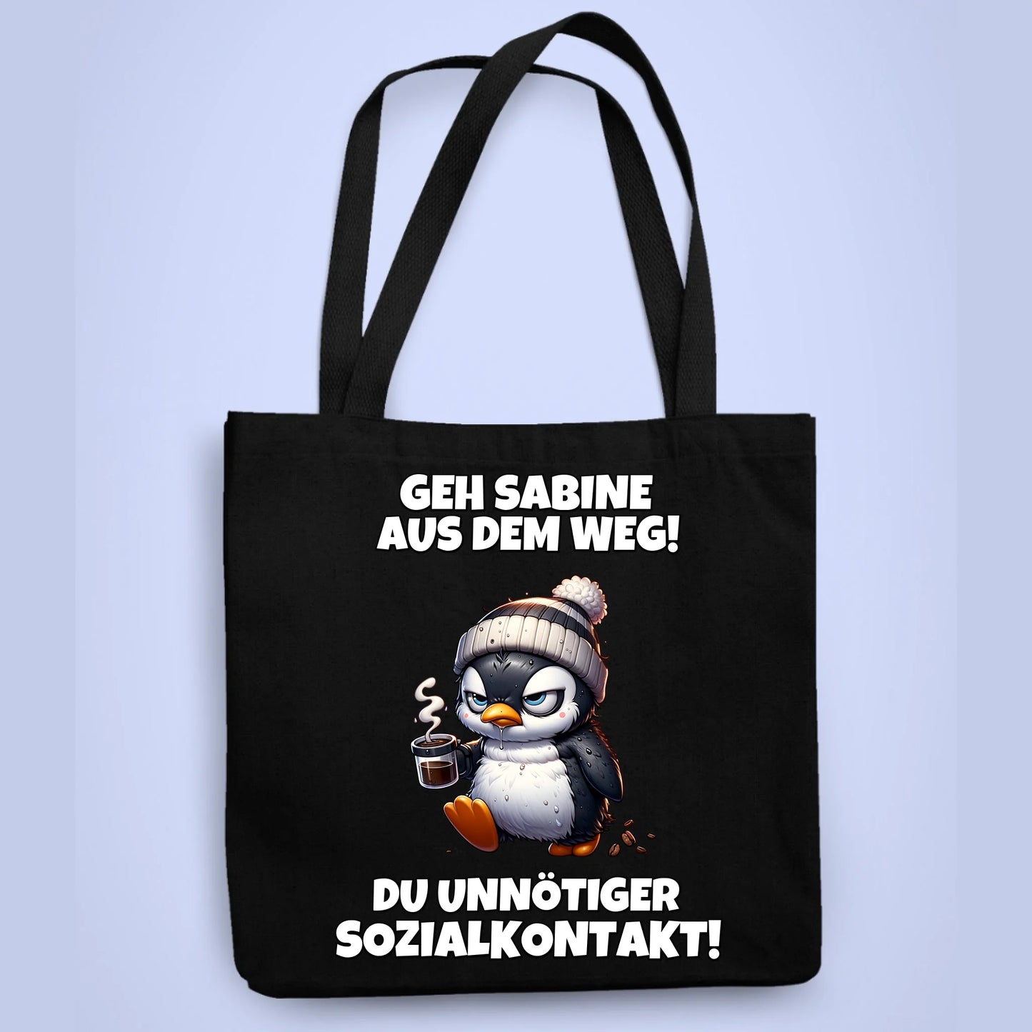 Personalisierbare Tasche Sozialkontakt Kaffee