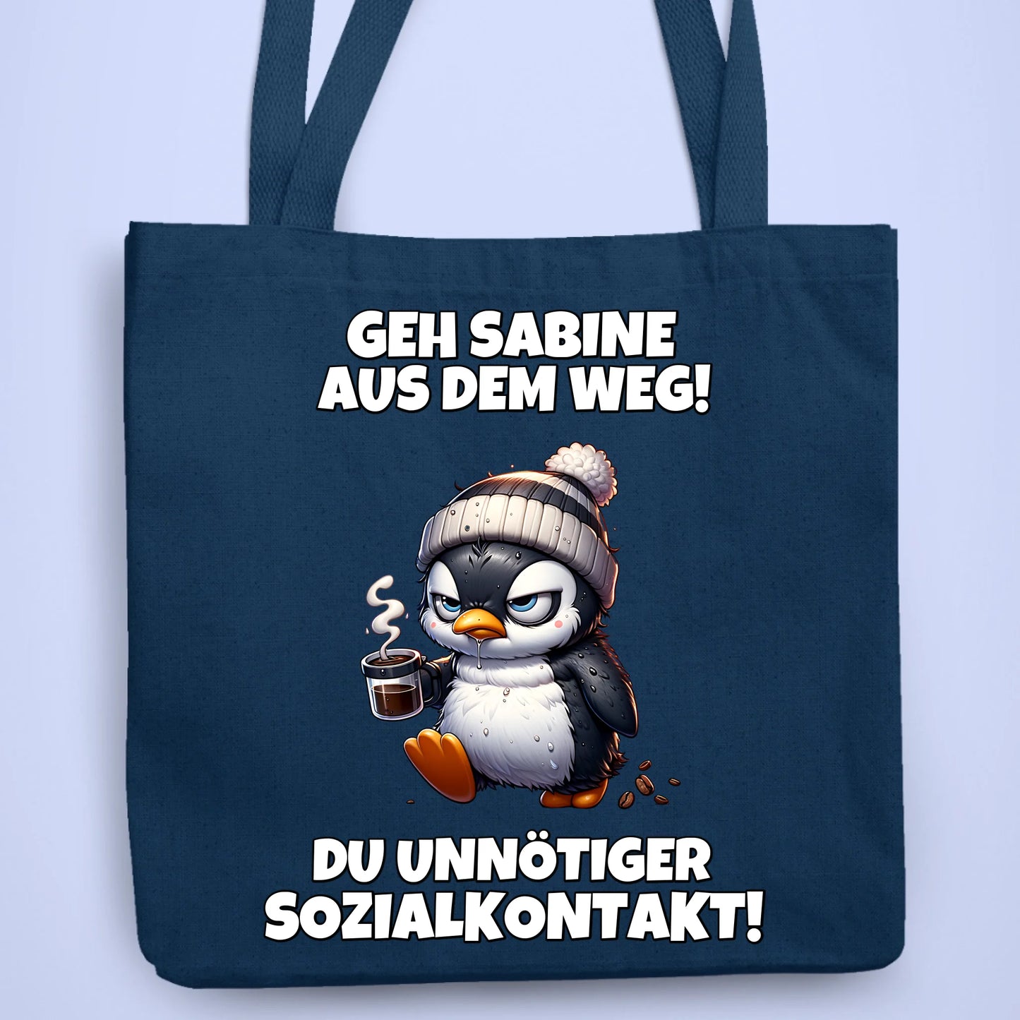 Personalisierbare Tasche Sozialkontakt Kaffee