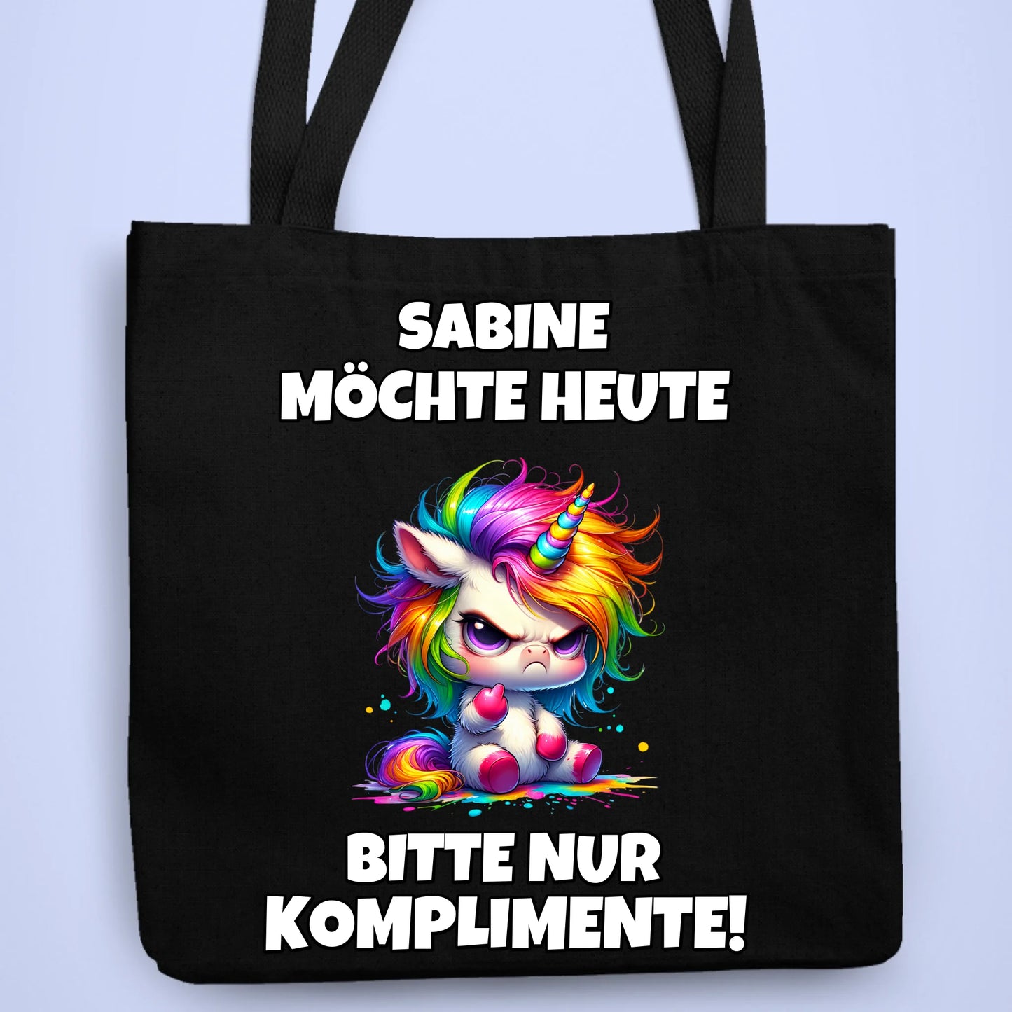 Personalisierbare Tasche Heute nur Komplimente