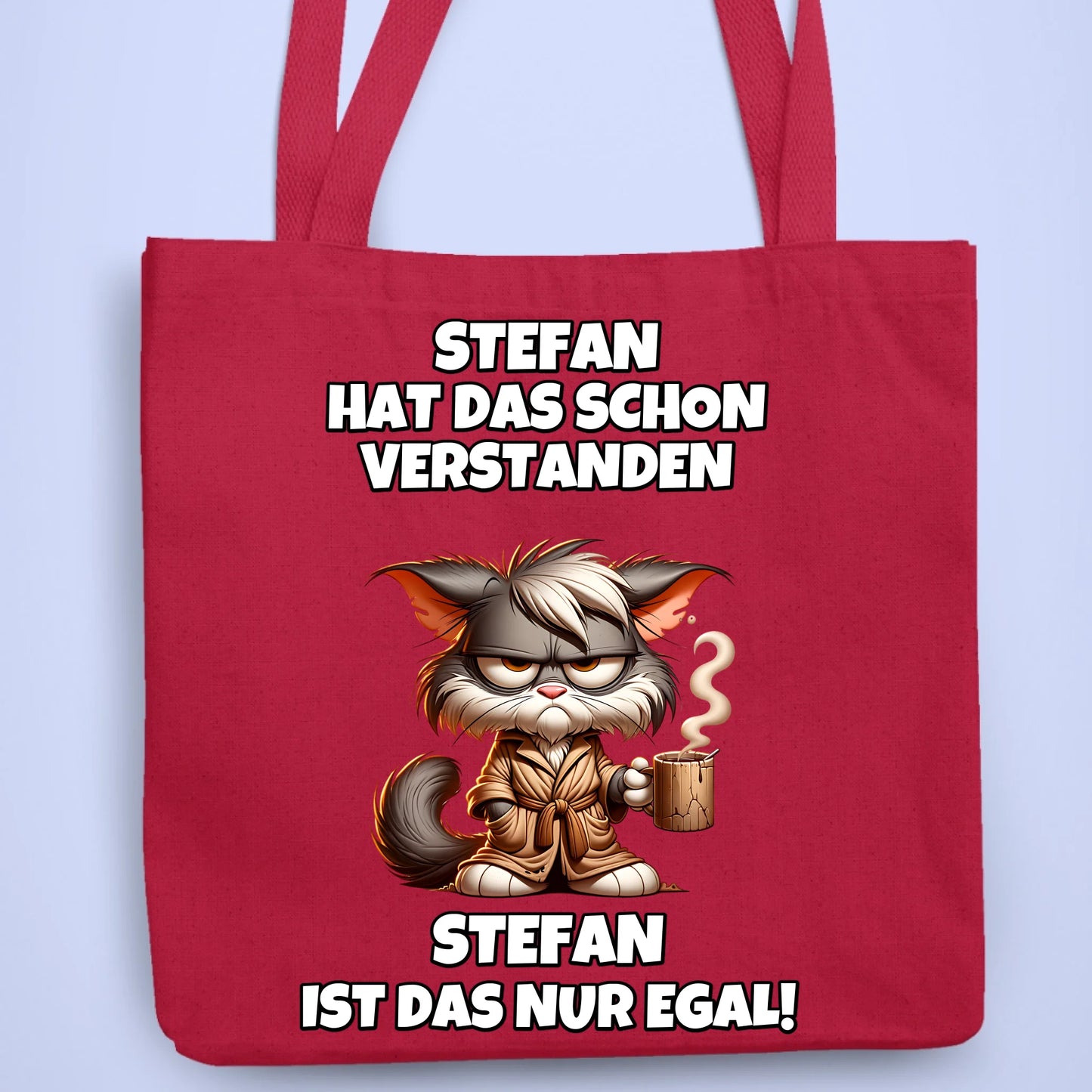 Personalisierbare Tasche Nah am Mittelfinger Kaffee