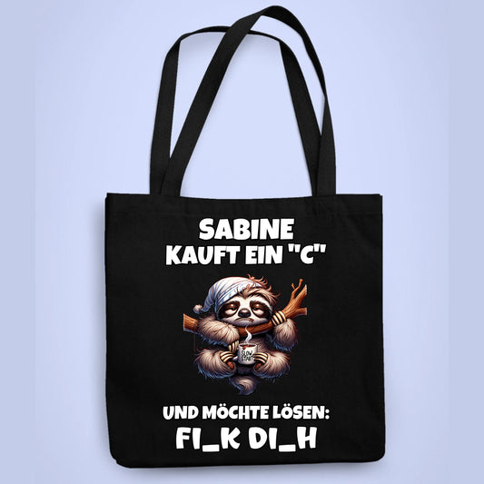 Personalisierbare Tasche Ich kaufe ein "C" Kaffee