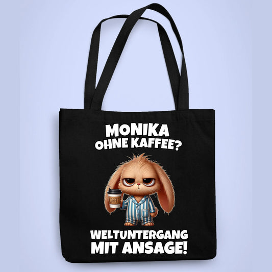 Personalisierbare Tasche Weltuntergang Kaffee