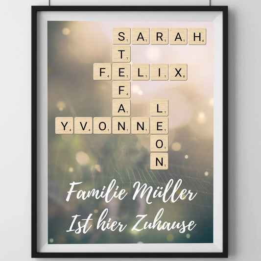 Personalisierbares Scrabble Poster