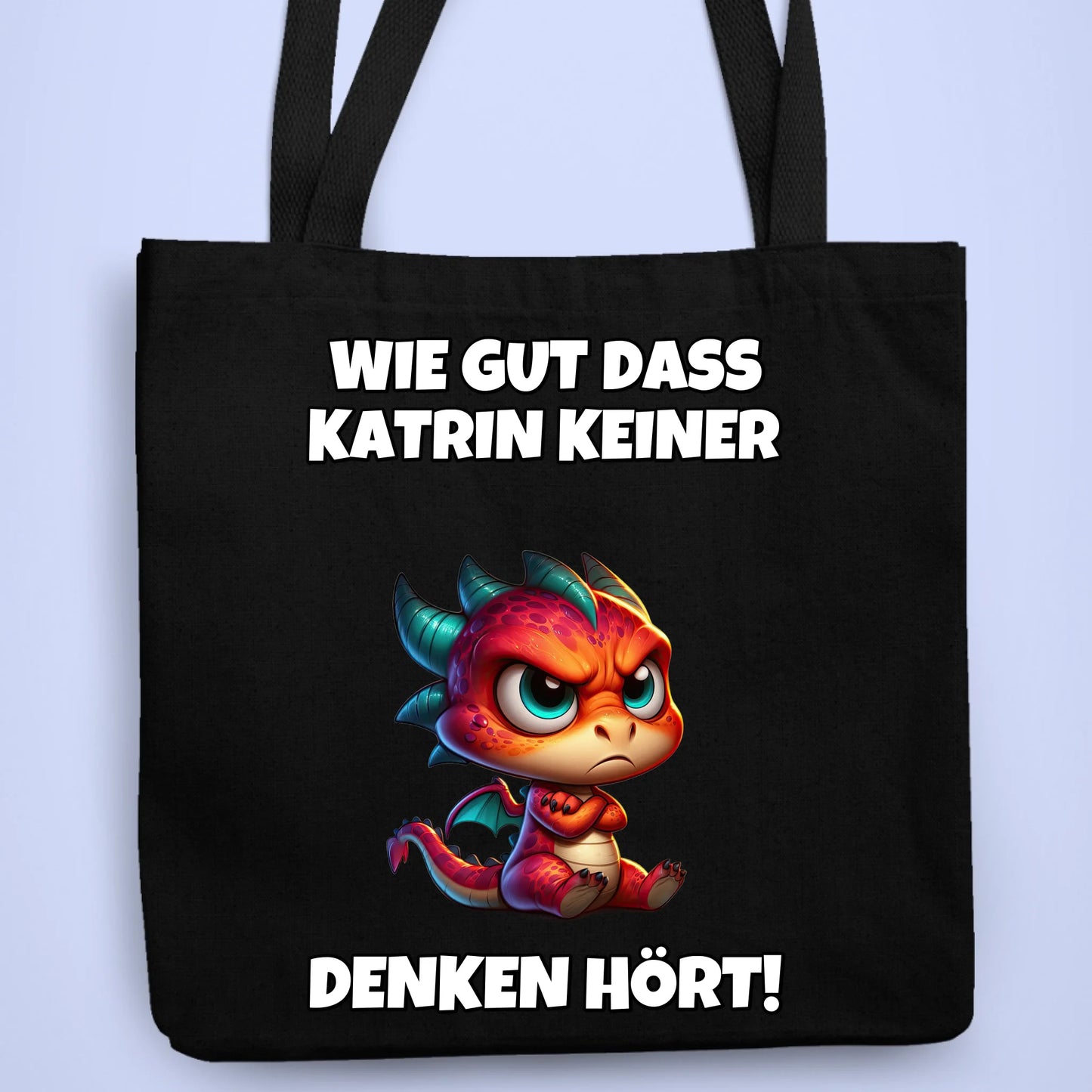 Personalisierbare Tasche Keiner Denken Hört